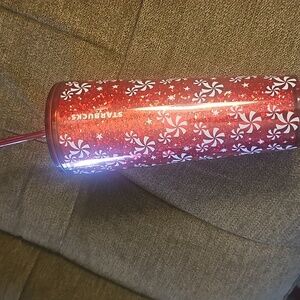 Starbucks Glittery Red Peppermint Tumbler